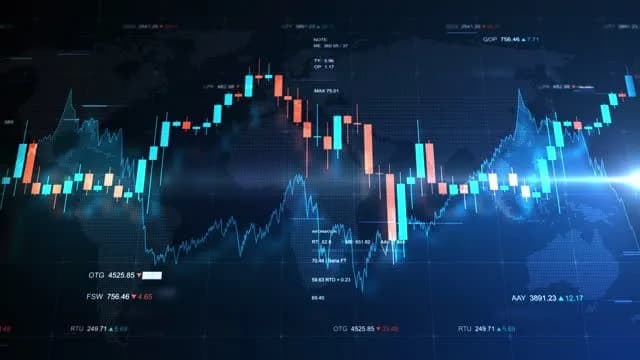 Financial Candlestick Matrix Background